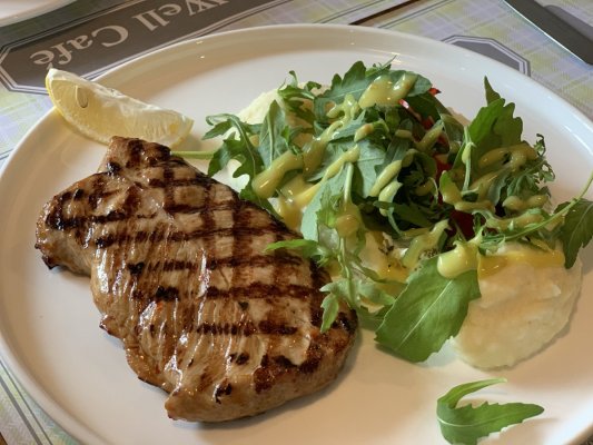 Картошка пюре с филе индейки