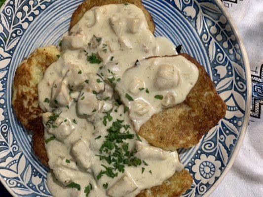 Дерыны с грибами